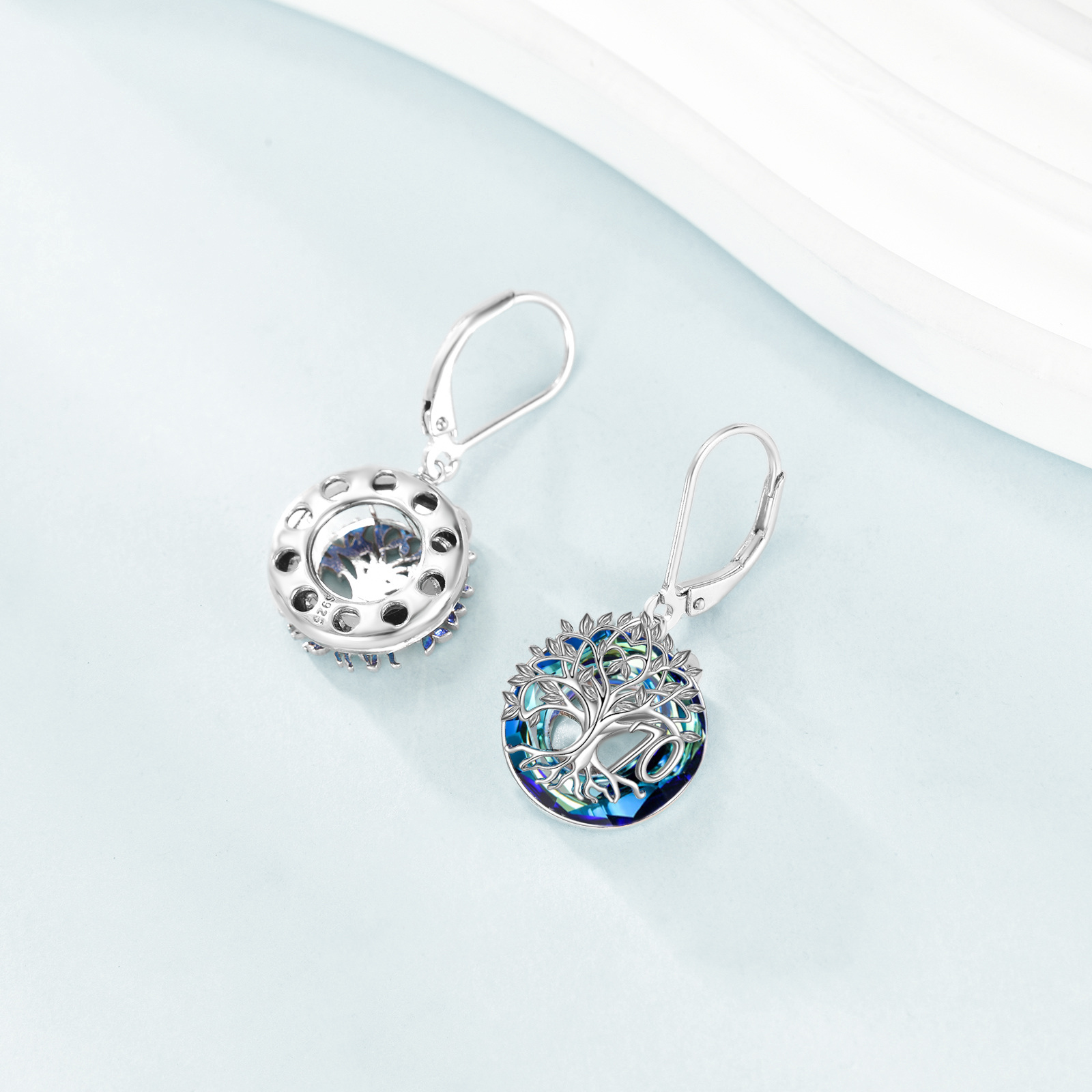 Women's 925 Sterling Silver Tree of Life Earrings — 70th Birthday Gift